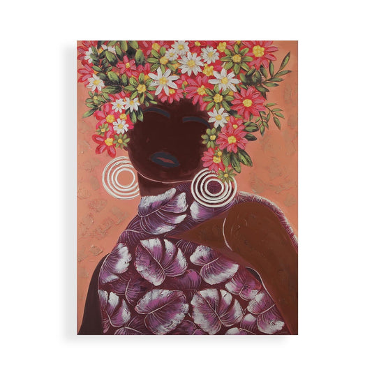 CUADRO FLOWER WOMAN ROSA Versaotoño