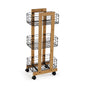 ESTANTERIA RECTANGULAR BAMBU CON 3 CESTAS NEGRAS VERSA FEBRERO