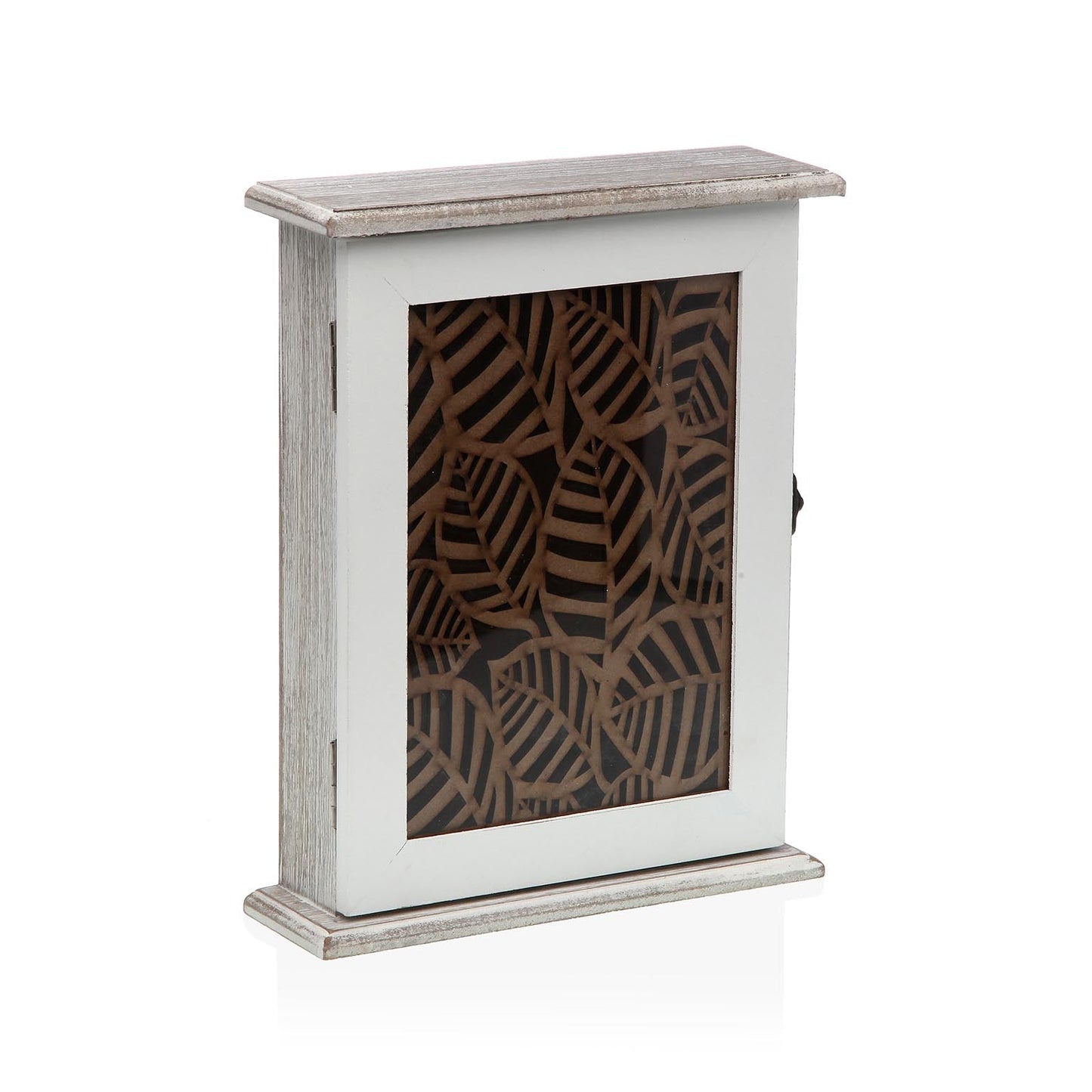 CAJA DE LLAVES BLANCO HOJAS Versaotoño