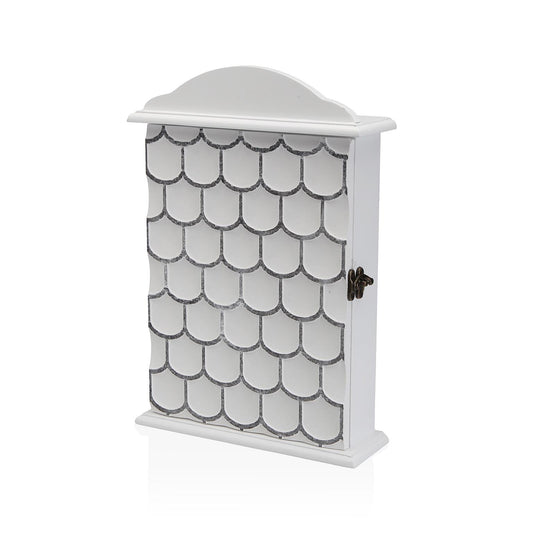 CAJA DE LLAVES BLANCA CON DECORADO DE ESCAMAS Versaotoño