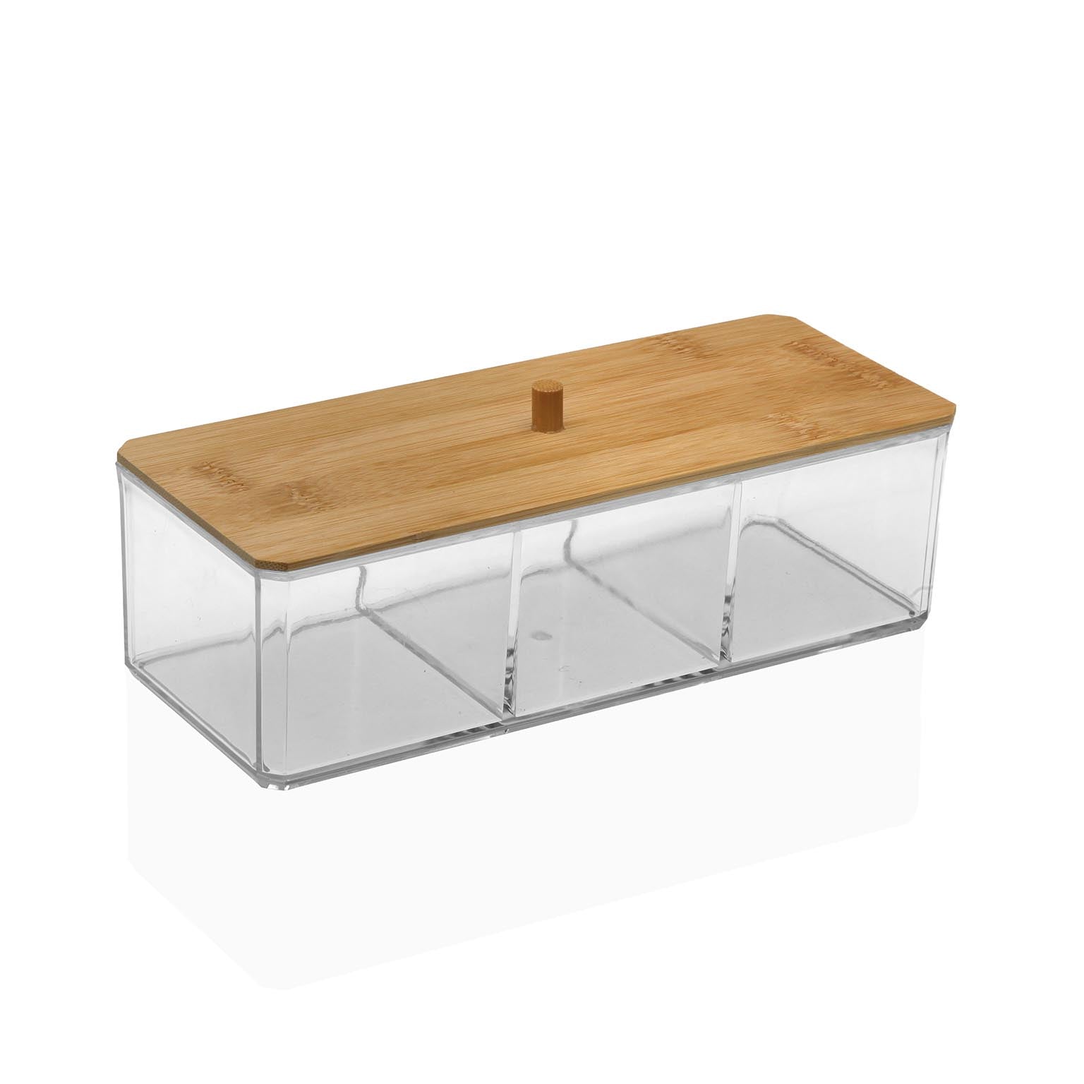 CAJA RECTANGULAR 3 COMPARTIMENTOS TAPA BAMBU VERSA 2026 JUNIO