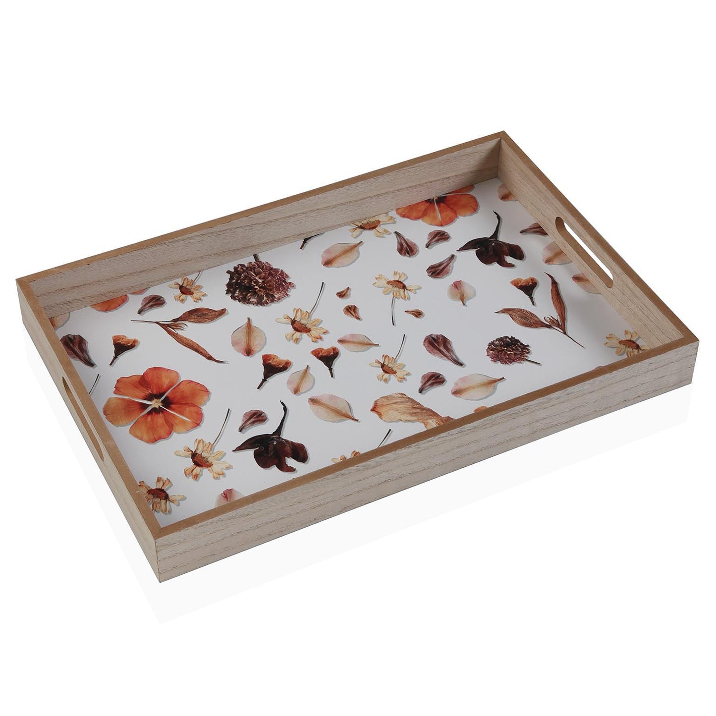 BANDEJA MADERA PETALOS 45X30 Versaotoño