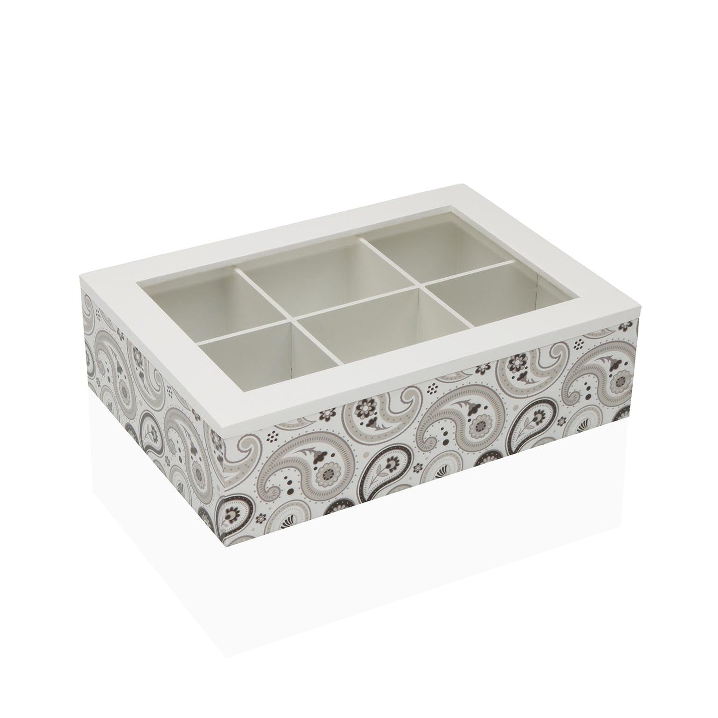 CAJA DE TE MADERA 6 COMP. GLOBB Versaotoño