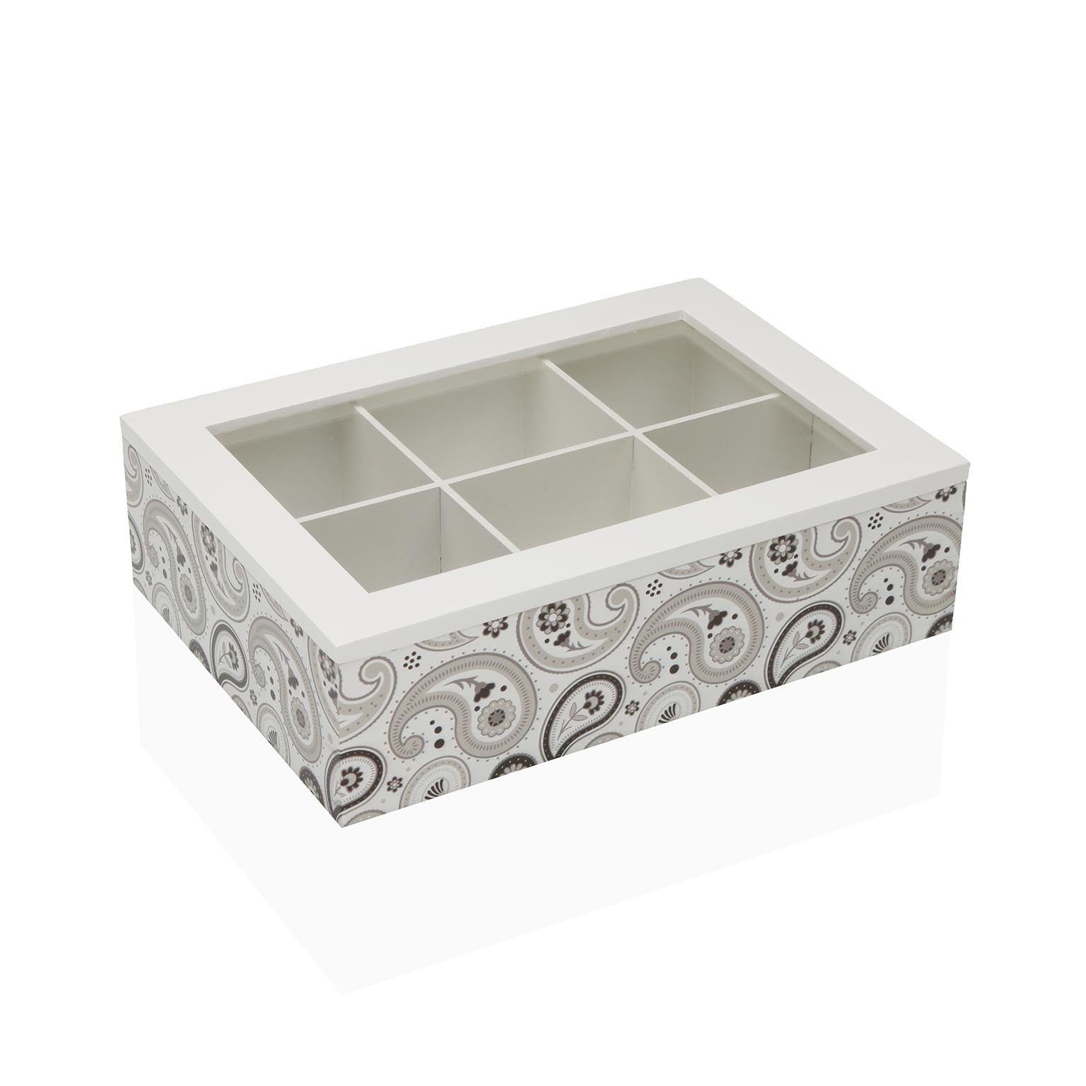 CAJA DE TE MADERA 6 COMP. GLOBB Versaotoño