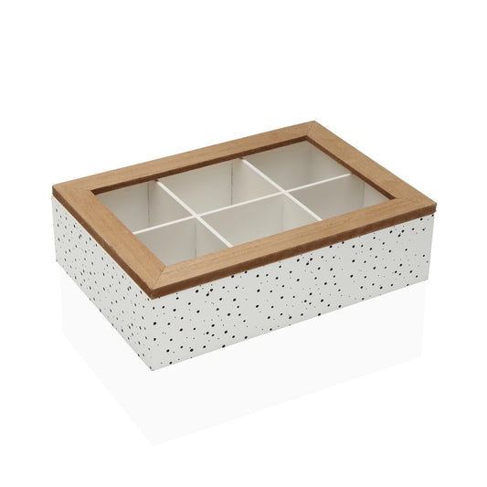 CAJA DE TE MADERA 6 COMP. SPECKLE Versaotoño