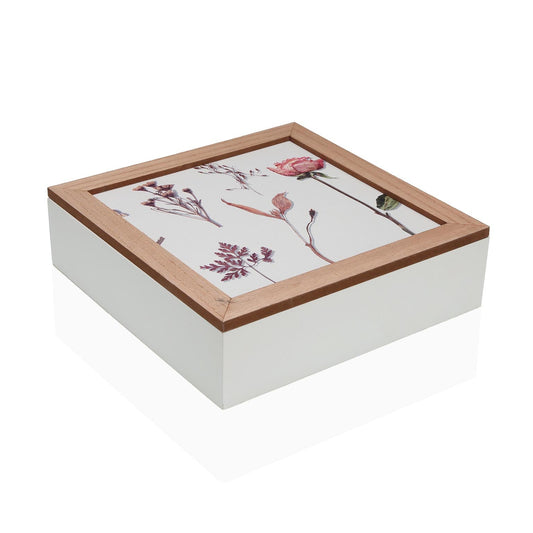 CAJA CUADRADA FLORES SECAS Versaotoño