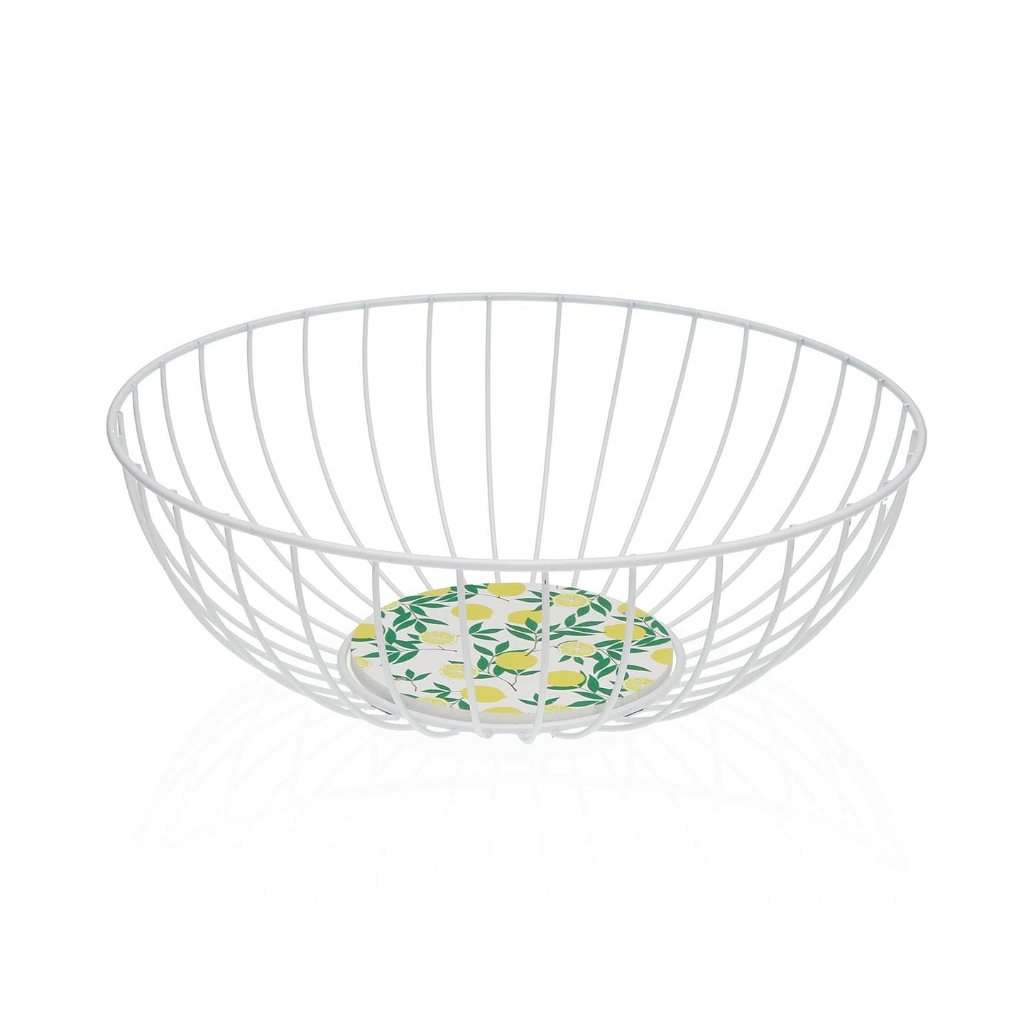 CESTA METALICA BLANCA LEMONS Versaotoño