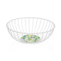 CESTA METALICA BLANCA LEMONS Versaotoño