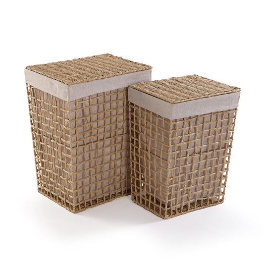 SET DE 2 CESTAS ALTAS MARRON NADIR Versaotoño