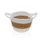 CESTA REDONDA CON ASAS BLANCA Versaotoño