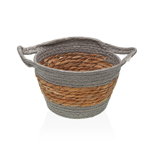 CESTA REDONDA CON ASAS GRIS Versaotoño