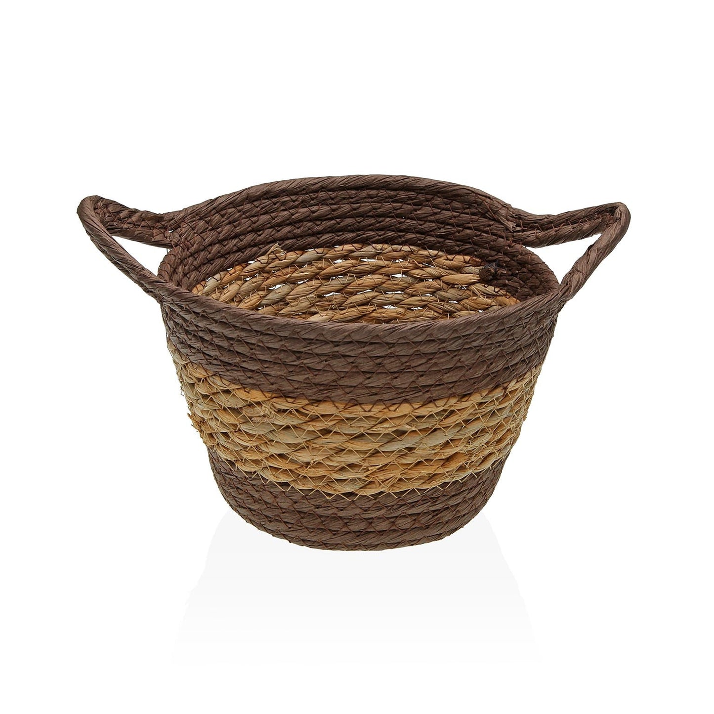 CESTA REDONDA CON ASAS MARRON Versaotoño