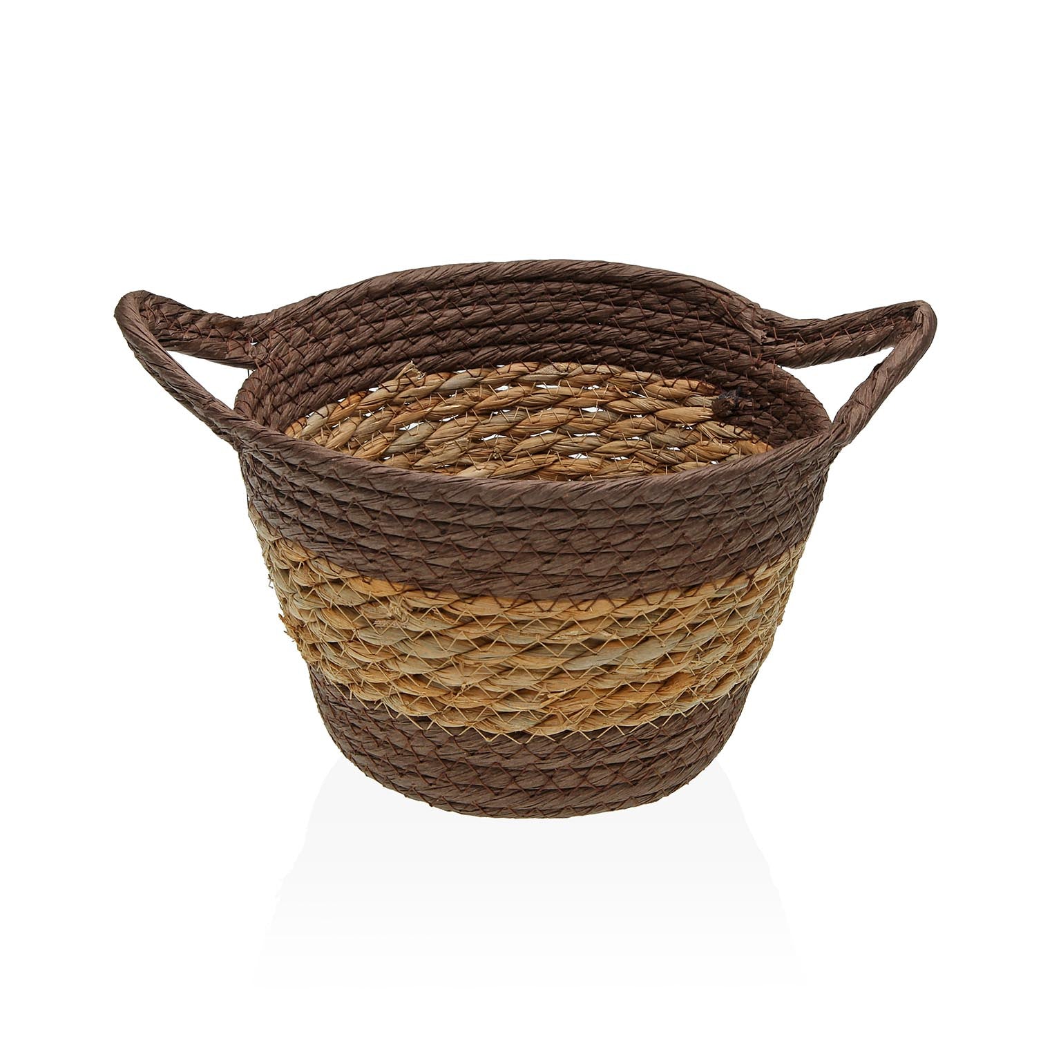 CESTA REDONDA CON ASAS MARRON Versaotoño