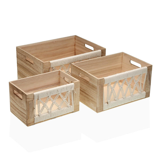 SET DE 3 CAJAS MACRAME VERSA 2026 JUNIO