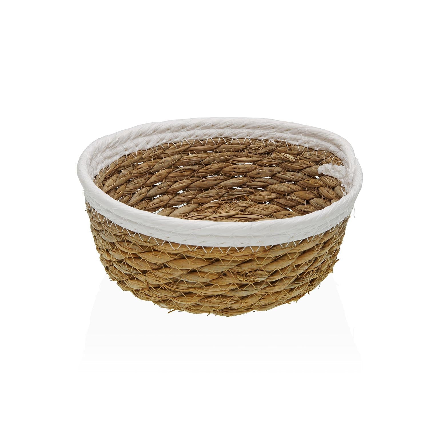 CESTA DE FIBRA VEGETAL 18CM BLANCA VERSA 2026 JUNIO