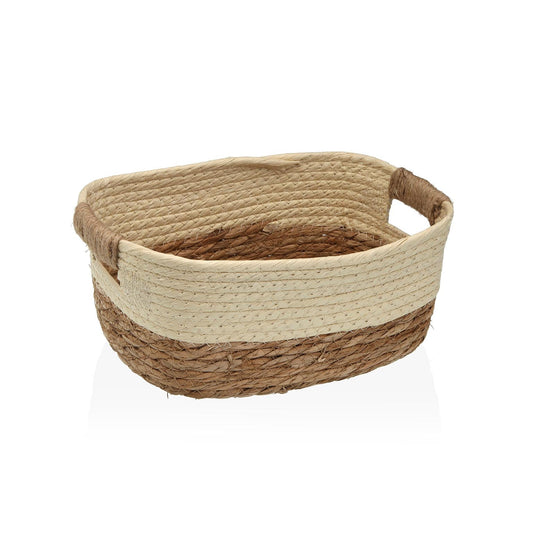CESTA DE FIBRA VEGETAL CON ASAS 27X20  BEIGE VERSA 2026 JUNIO