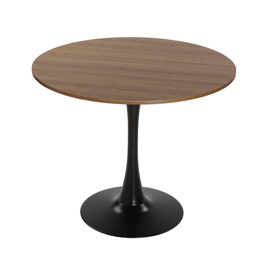 MESA NEGRA Y MADERA  MEERA 100 CM VERSA FEBRERO