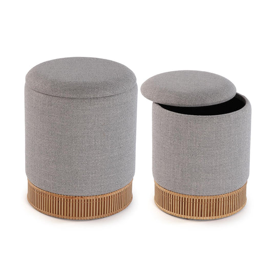 SET 2 PUFF GRIS CLARO Versaotoño