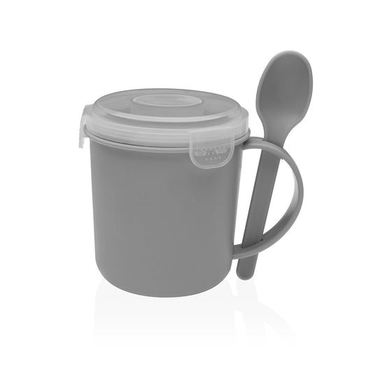 VASO PORTA ALIMENTOS CUCHARA GRIS Versaotoño