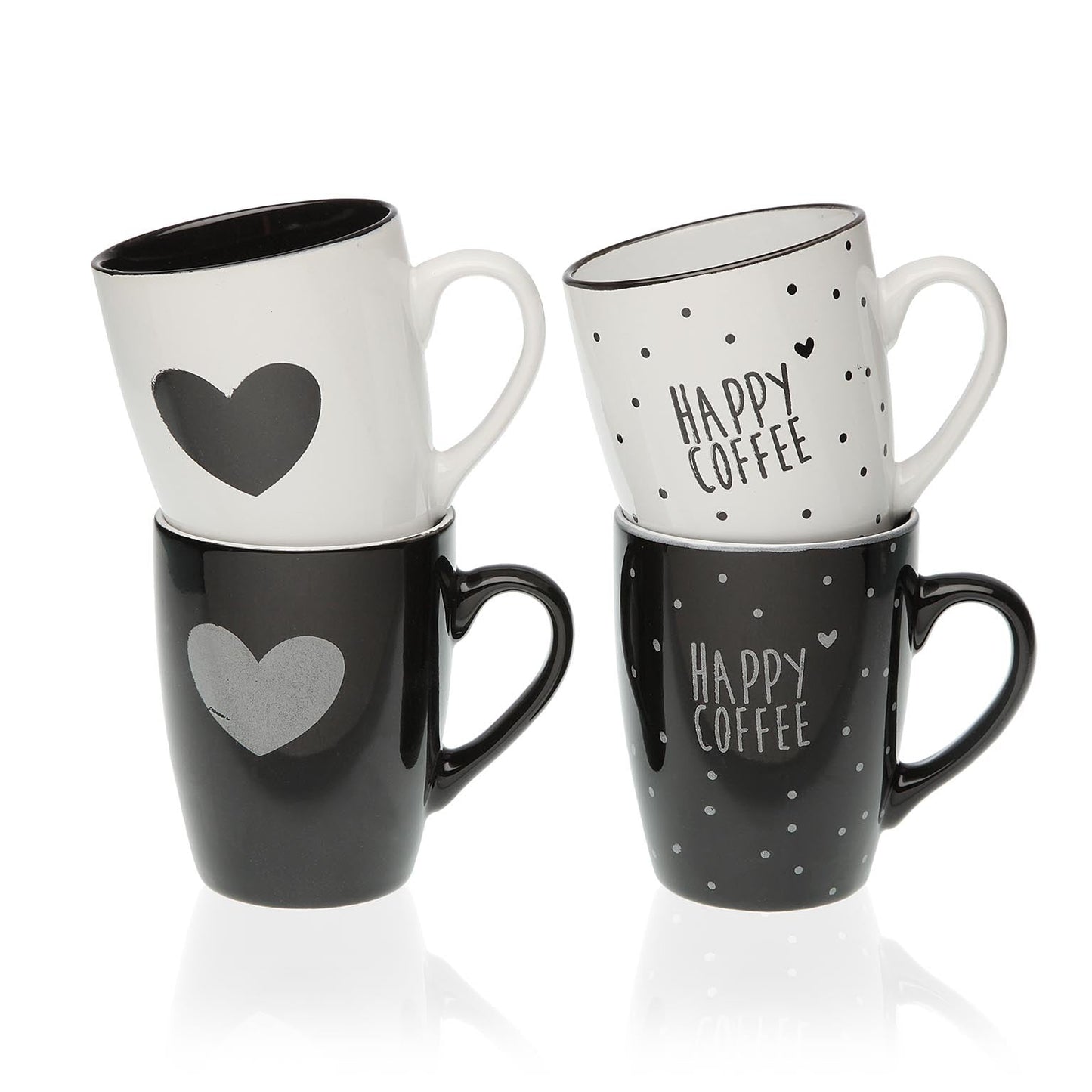 MUG SURTIDO HEARTS WHITE/ BLAC Versaotoño