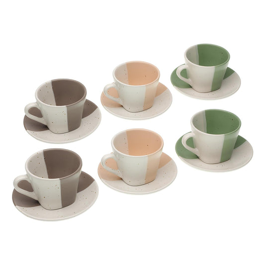 SET 6 TAZAS TÉ C/PLATO CLARA Versaotoño
