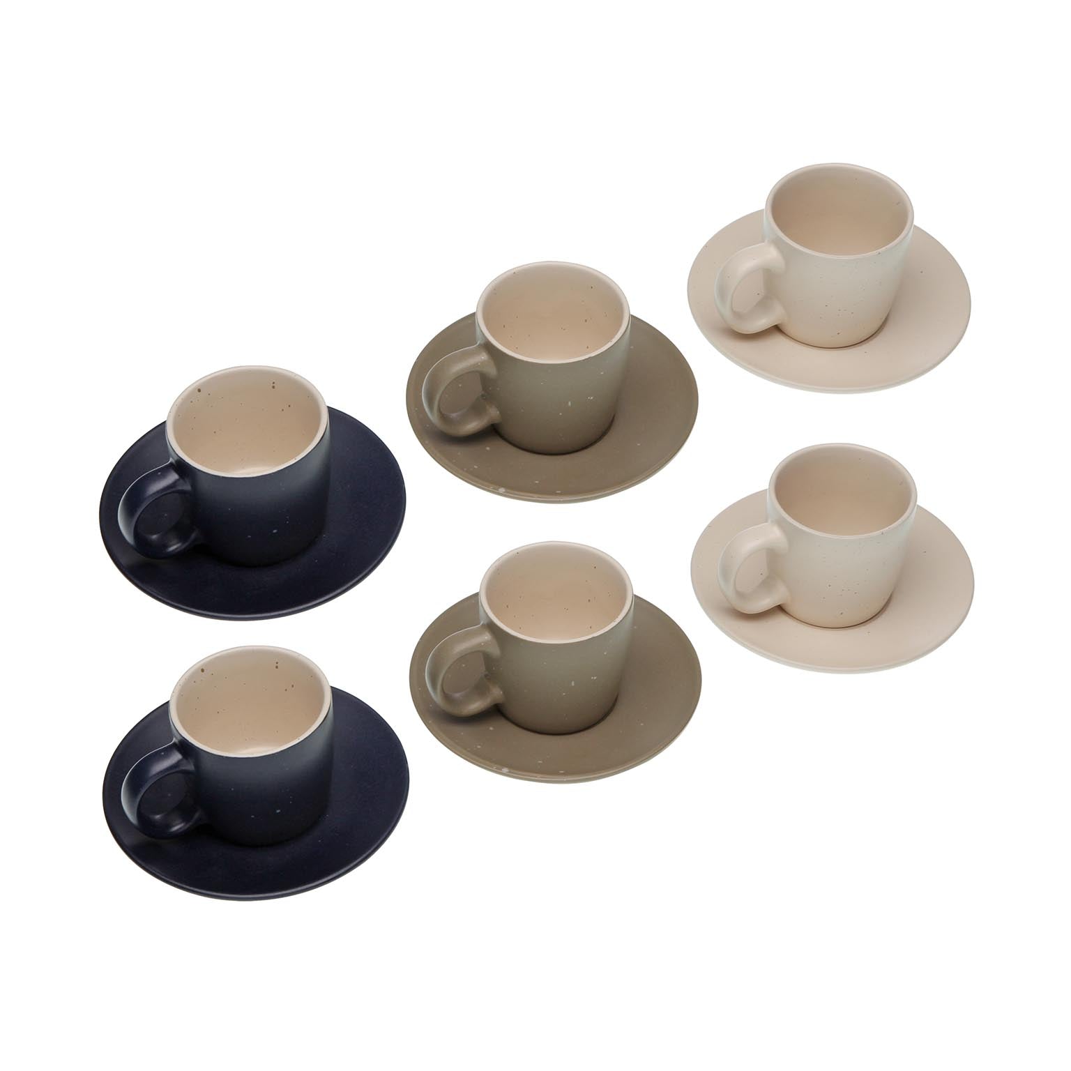 SET 6 TAZAS TE C/PLATO TASHI Versaotoño