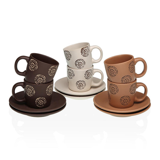 SET 6 TAZAS CAFE CON PLATO HAUWA Versaotoño