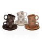 SET 6 TAZAS CAFE CON PLATO HAUWA Versaotoño