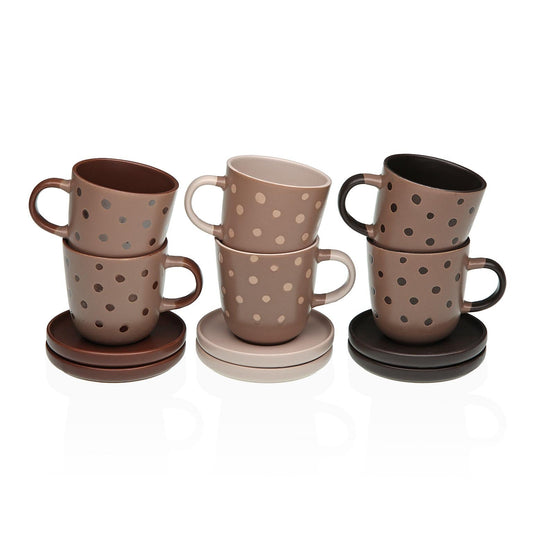 SET 6 TAZAS CAFE CON PLATO ADANNA Versaotoño
