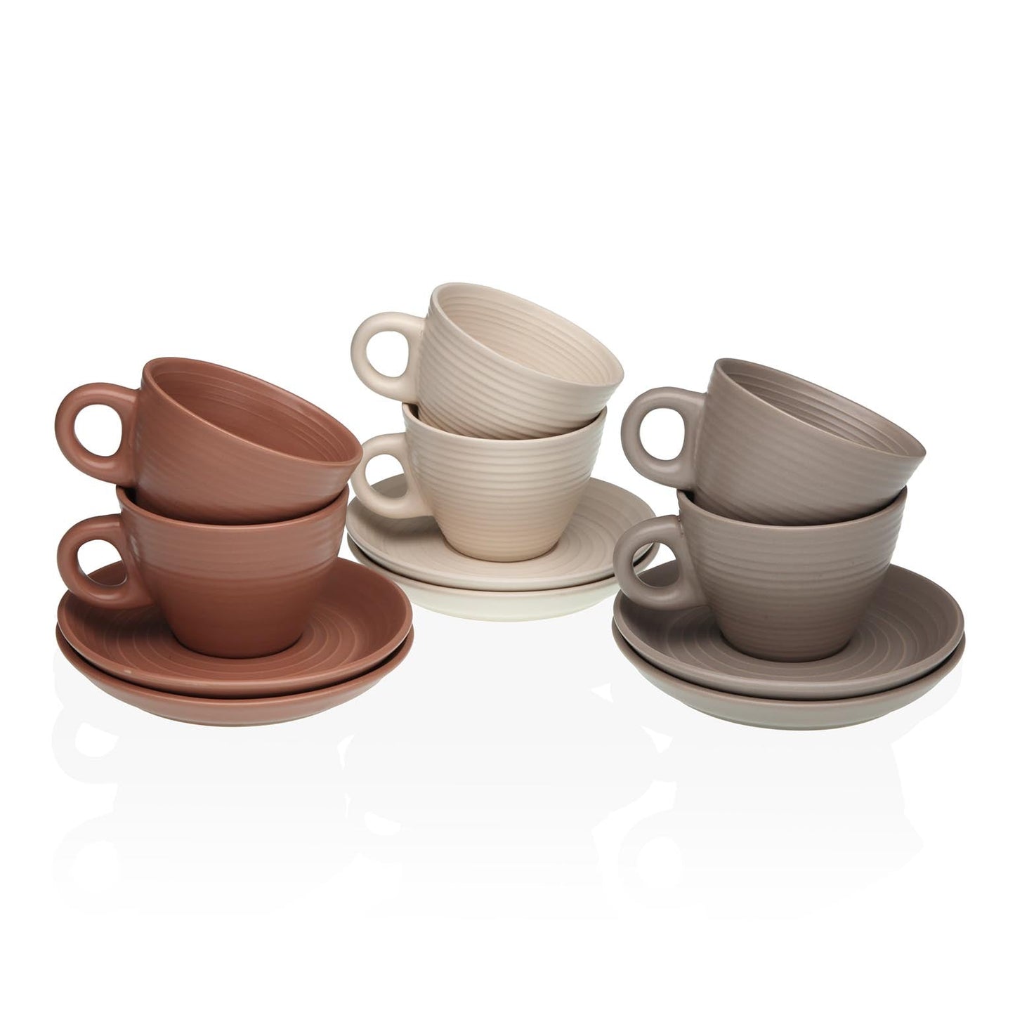 SET 6 TAZAS TE CON PLATO AWA VERSA FEBRERO