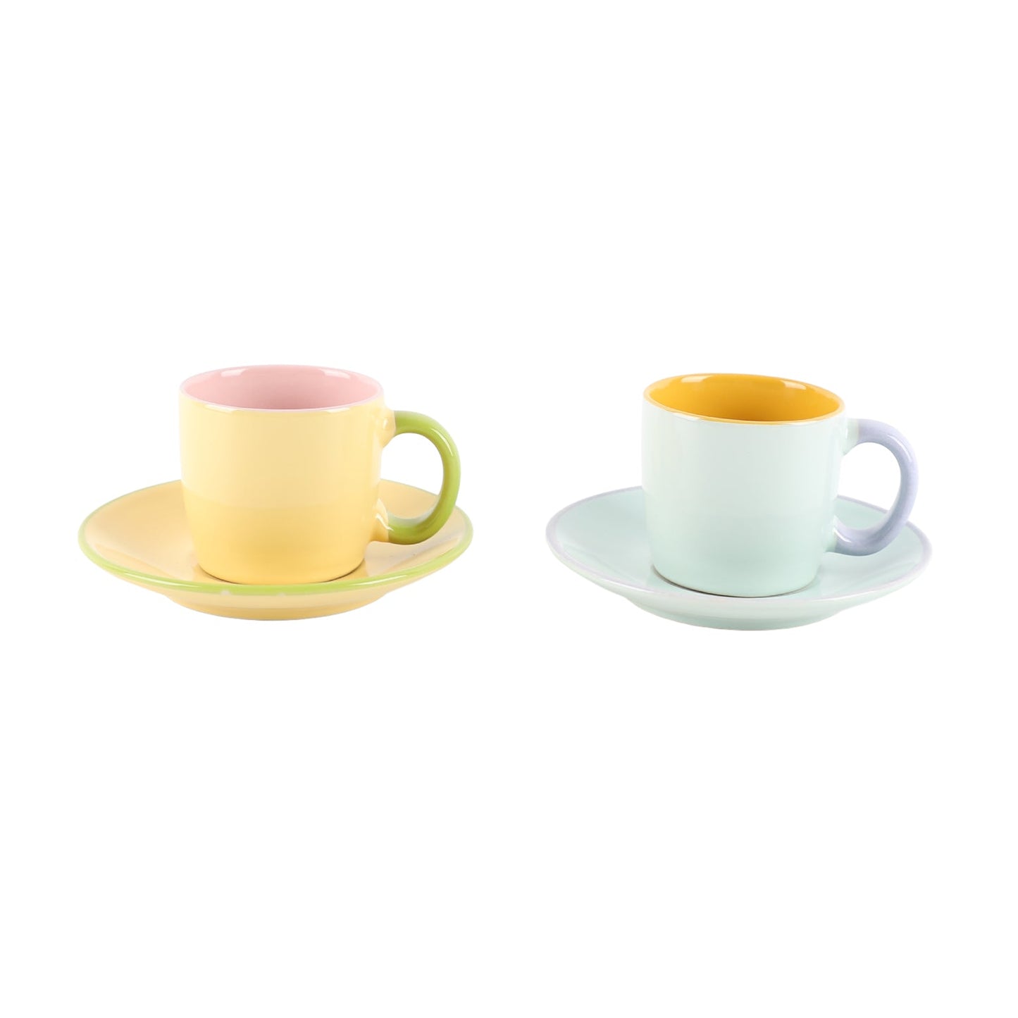 SET 6 CAFE TAZAS C/PLATO PASTEL VERSA FEBRERO