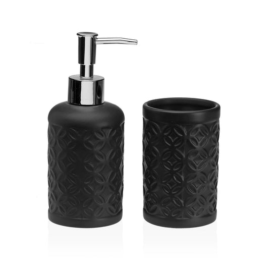 SET BAÑO 2 PCS NEGRO Versaotoño