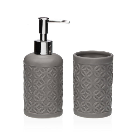 SET BAÑO 2 PCS  GRIS Versaotoño