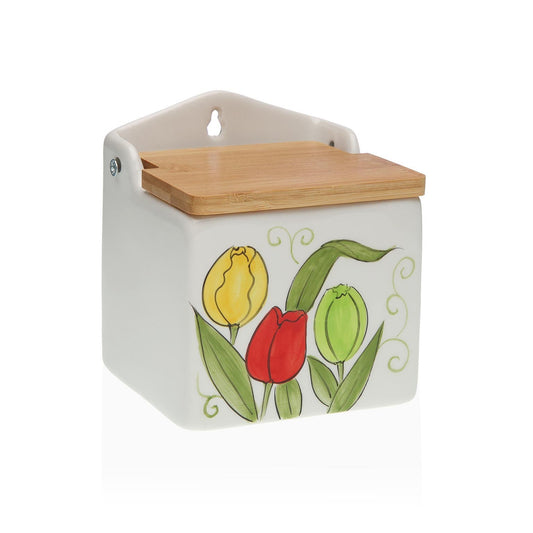 SALERO TULIPANES  TAPA BAMBÚ Versaotoño