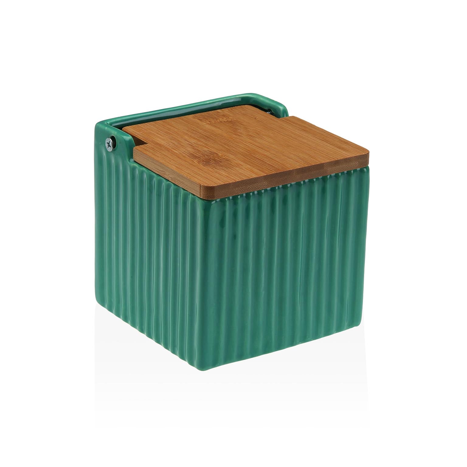SALERO CUADRADO VERDE RAYAS Versaotoño