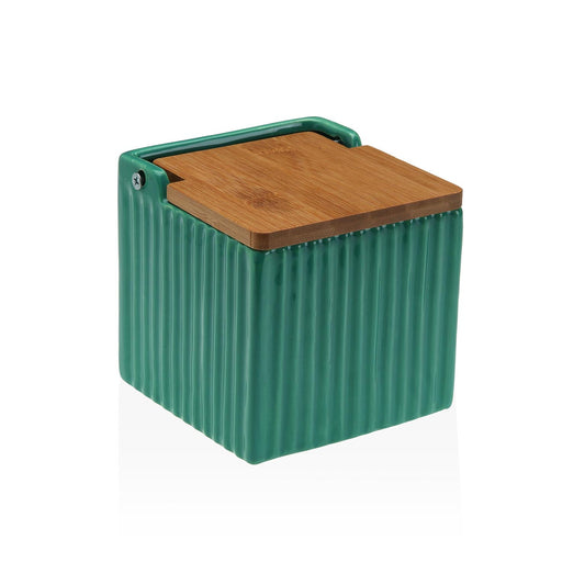 SALERO CUADRADO VERDE RAYAS Versaotoño