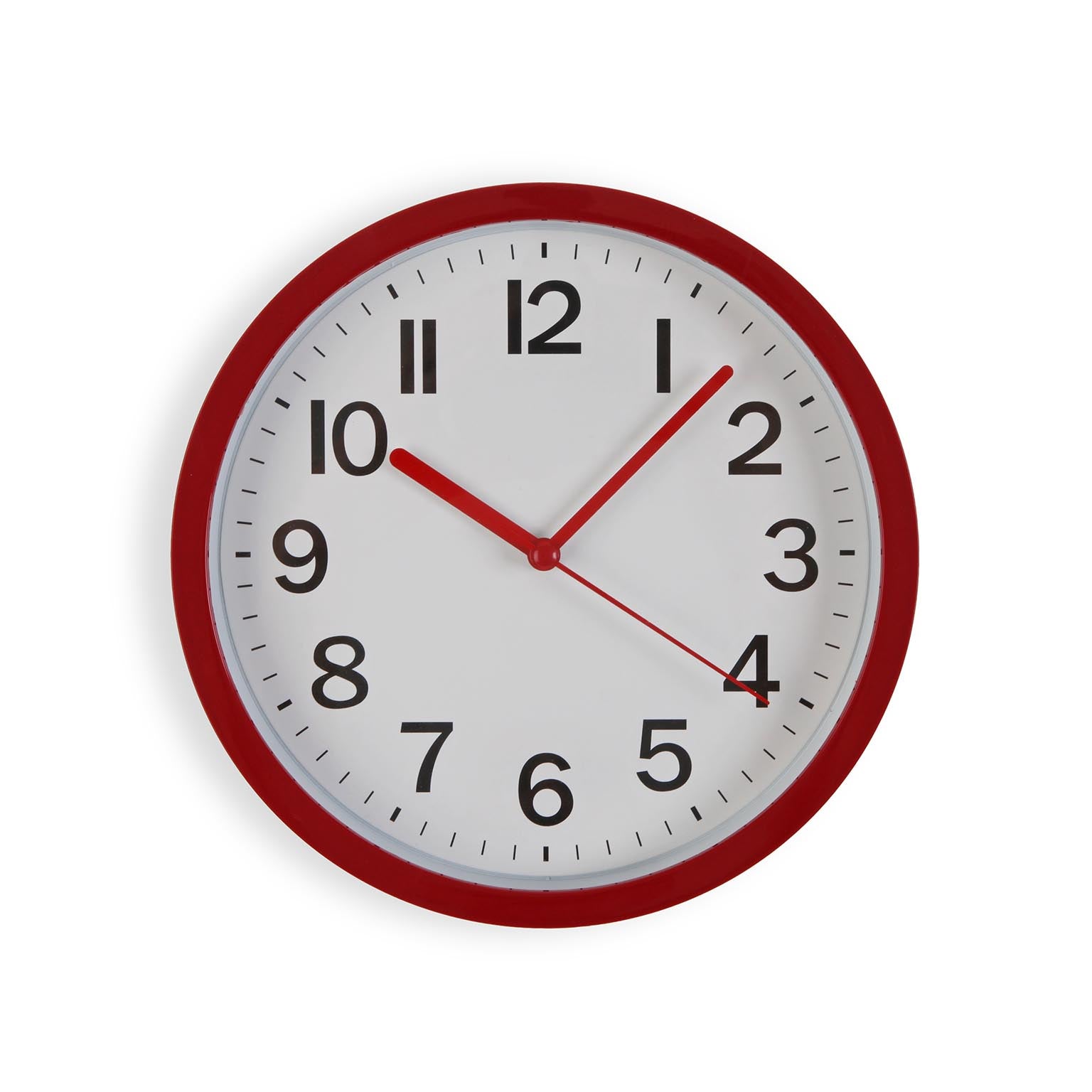 RELOJ DE PARED ROJO 22CM