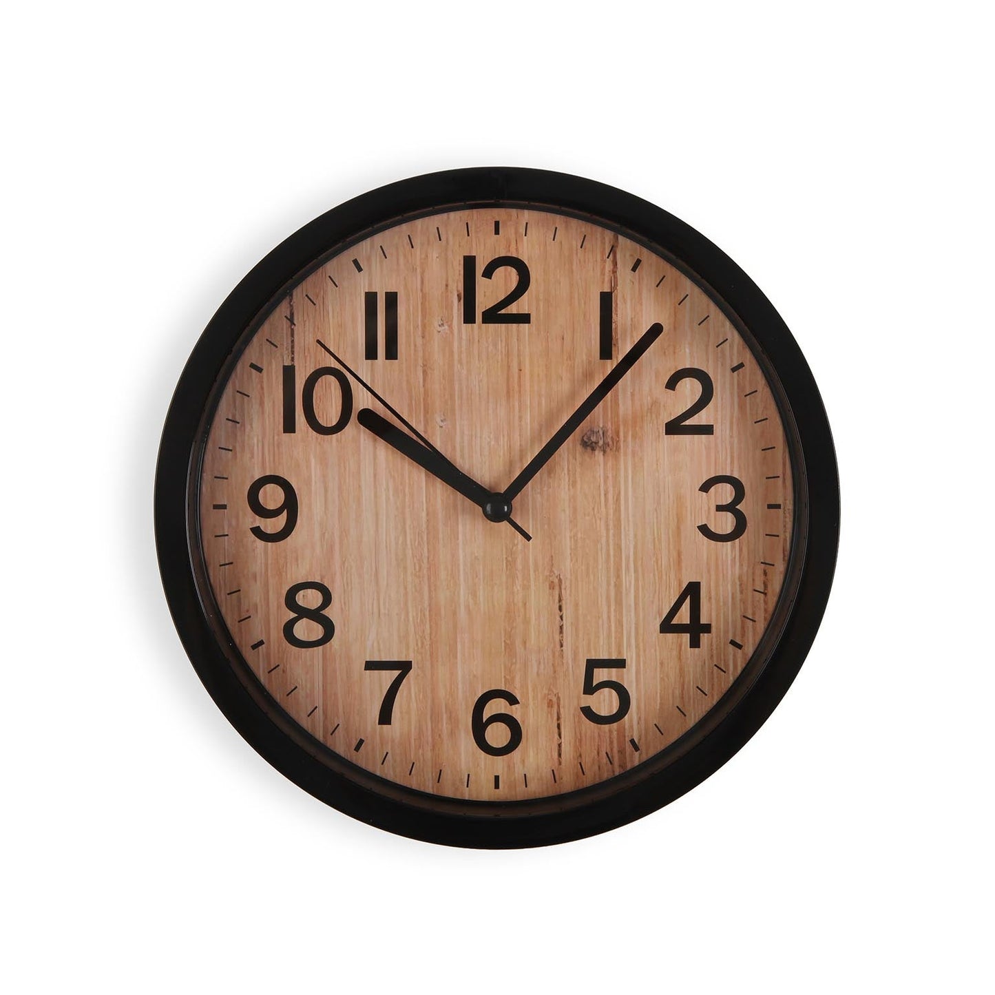 RELOJ DE PARED EFECTO MADERA 22CM