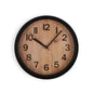 RELOJ DE PARED EFECTO MADERA 22CM
