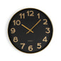 RELOJ DE PARED NEGRO GOLDEN NUMBERS 30CM