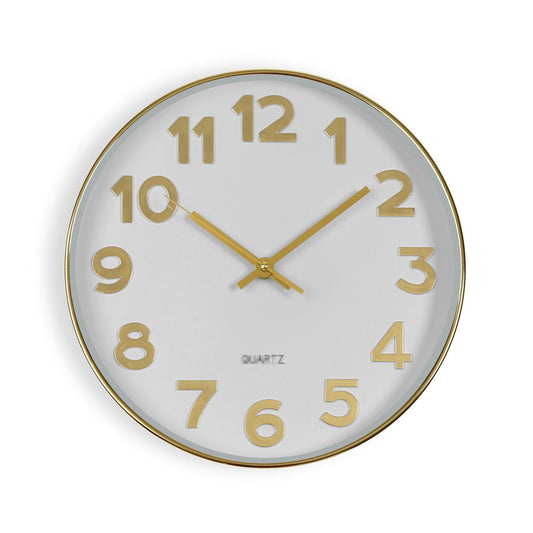 RELOJ DE PARED BLANCO GOLDEN NUMBERS 30CM VERSA 2026 JUNIO
