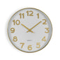 RELOJ DE PARED BLANCO GOLDEN NUMBERS 30CM