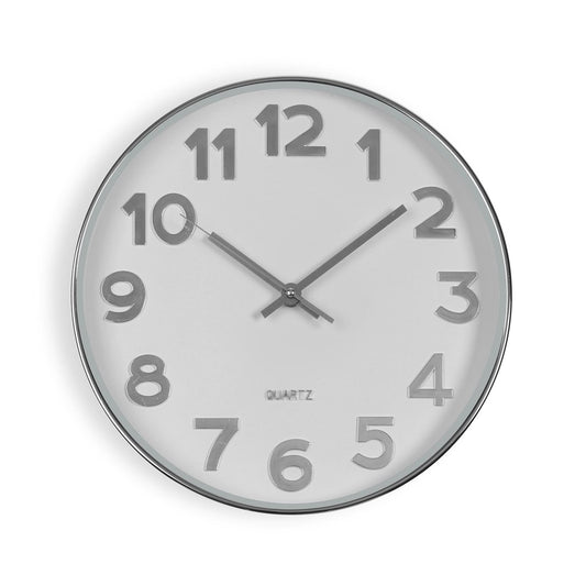 RELOJ DE PARED BLANCO SILVER NUMBERS 30CM VERSA 2026 JUNIO