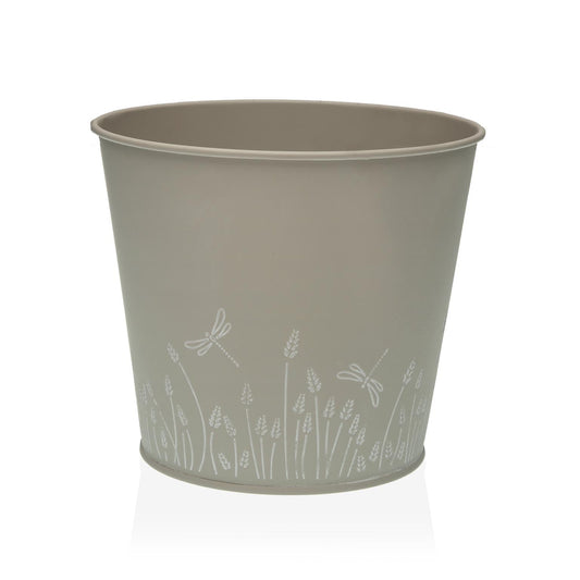 MACETA REDONDA ZINK L GREY Versaotoño