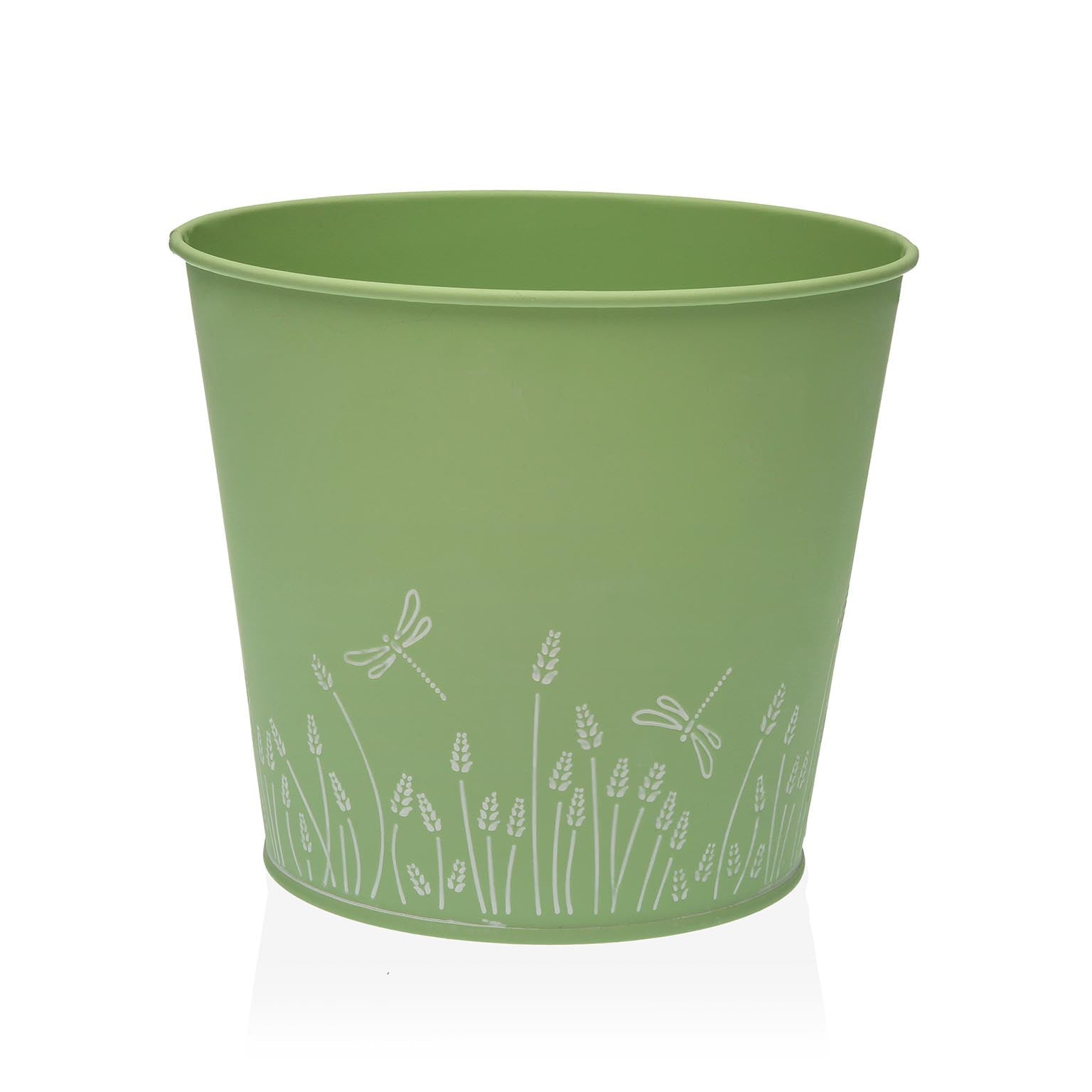 MACETA REDONDA ZINK L GREEN Versaotoño