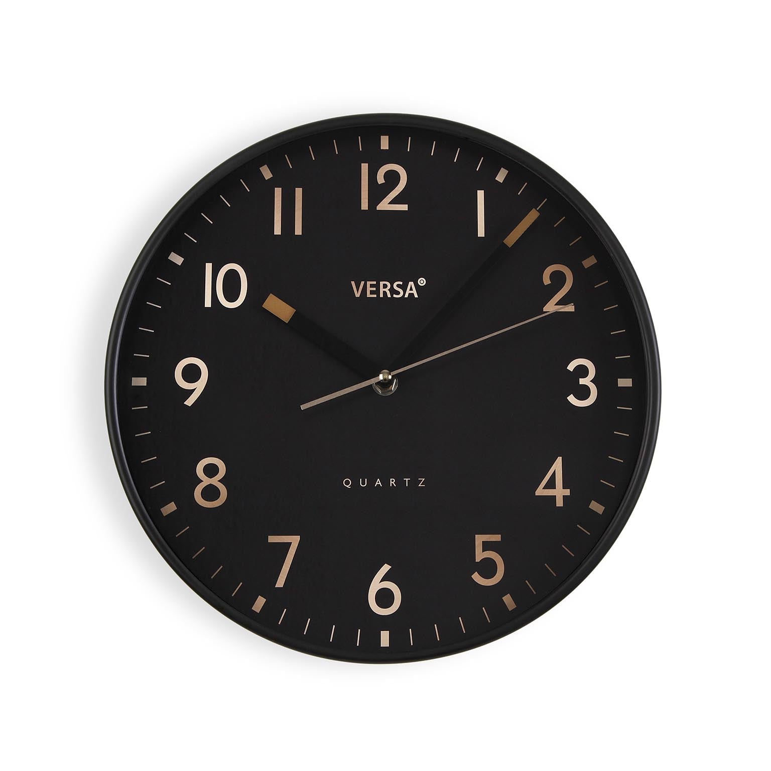 RELOJ DE PARED NEGRO 30x4CM Versaotoño