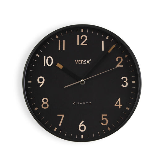 RELOJ DE PARED NEGRO 30x4CM Versaotoño
