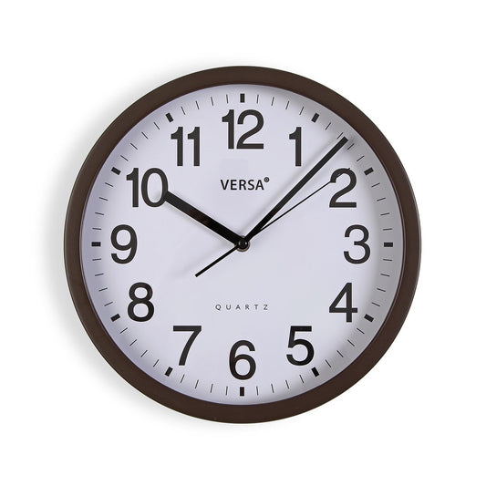 RELOJ DE PARED MARCO DE MADERA OSCURA 31CM Versaotoño