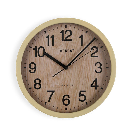 RELOJ DE PARED MADERA CLARA 31CM Versaotoño