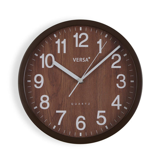 RELOJ DE PARED MADERA OSCURA 31CM Versaotoño